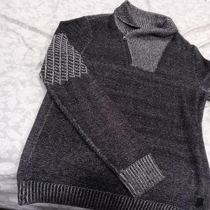 Large , grey black, designer sweater